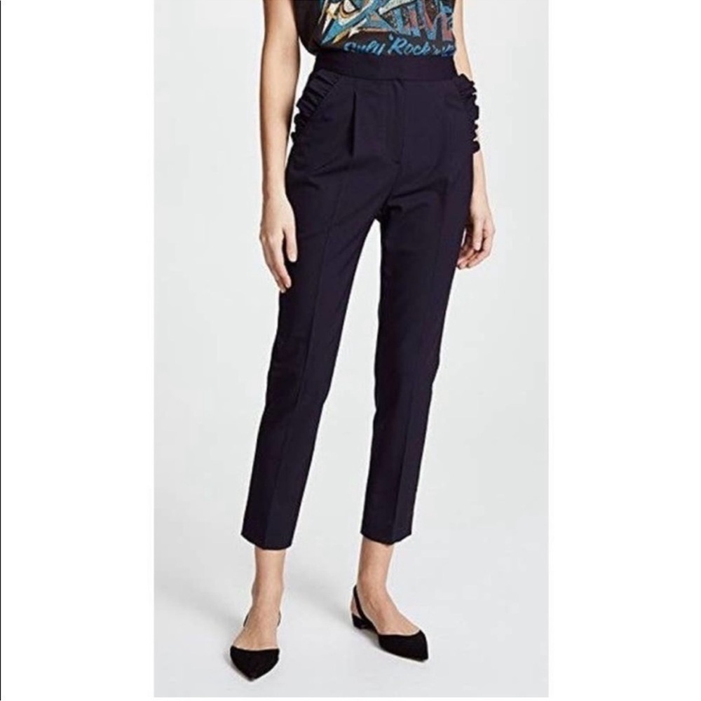 Rebecca Taylor Spring Suiting Ruffle Pants